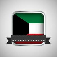vettore il giro bandiera con Kuwait bandiera