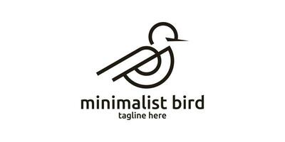 minimalista uccello logo disegno, uccello linea. vettore