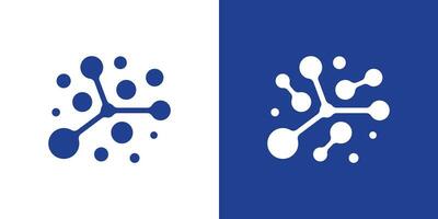 logo design connessione icona vettore molecola ispirazione