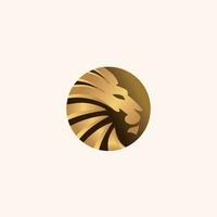 reale re Leone simboli. elegante oro Leo animale logo. premio lusso marca identità icona. vettore illustrazione
