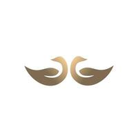 d'oro le foglie anatra pendenza logo design vettore
