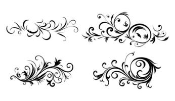 decorativo fiorire elegante calligrafia impostato con grafico ornamento vettore