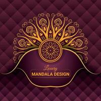 design di mandala di lusso vettore