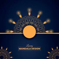 design di mandala di lusso vettore