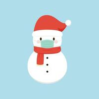 pupazzo di neve cartone animato vettore. pupazzo di neve indossare un' inverno tema. grafico risorsa di inverno e Natale per soddisfare , striscione, etichetta etichetta e saluto carta. vettore