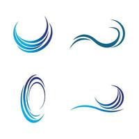 logo dell'acqua dell'onda vettore