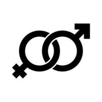 Genere simbolo. femmina e maschio icona. uomo e donna cartello. vettore eps 10. isolato su bianca sfondo