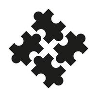 puzzle di colore nero icona. illustrazione vettoriale
