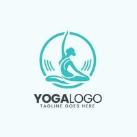 yoga logo design modello, meditazione classe logo design vettore