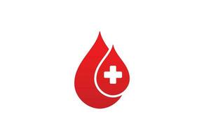 sangue far cadere logo, sangue donazione design vettore illustrazione