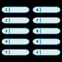 pixel pulsante numero impostato vettore