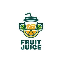 succo tazza bevanda arancia Limone frutta frullato cocktail logo concetto design illustrazione vettore