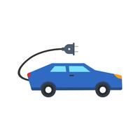 Icona di vettore di auto elettrica