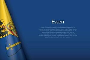 3d bandiera di essen, è un' città di Germania, vettore