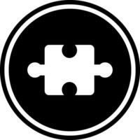 solido icona per puzzle vettore