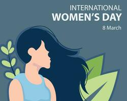 illustrazione vettore grafico di donna con capelli soffiaggio nel il vento, Perfetto per internazionale giorno, internazionale Da donna giorno, celebrare, saluto carta, eccetera.
