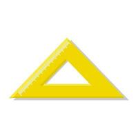 cancelleria righello triangolo giallo per la scuola vettore