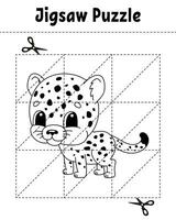 sega puzzle. colorazione pagina per bambini. vettore illustrazione.