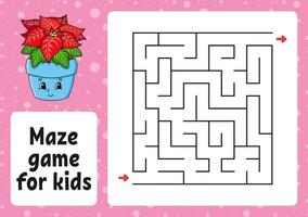 labirinto gioco per bambini. divertente labirinto. attività foglio di lavoro. puzzle per bambini. cartone animato stile. logico enigma. vettore illustrazione.