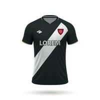 3d realistico calcio maglia vettore