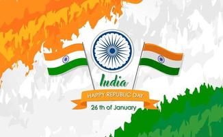 design del poster della festa della repubblica indiana vettore