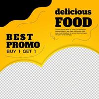 banner poster design promozione alimentare vettore