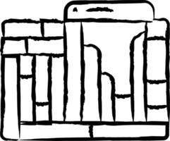 sacsayhuaman mano disegnato vettore illustrazione