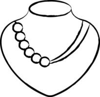 collana mano disegnato vettore illustrazione