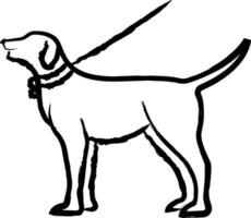 illustrazione vettoriale disegnata a mano di cane