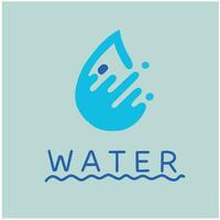 acqua vettore semplice design logo illustrazione