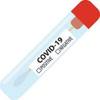 coronavirus tampone nel test tubo vettore. covid-19 analisi tampone kit. vettore