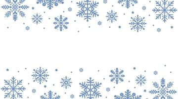 bandiera inverno carta con fiocco di neve telaio vettore illustrazione. decorativo inverno sfondo con mano disegnato fiocchi di neve, neve, stelle, design elementi.
