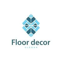 pavimento logo semplice astratto design casa decorazione ceramica piastrella vettore illustrazione