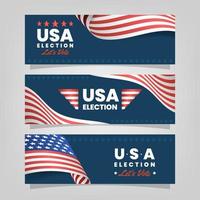 collezione di striscioni elettorali usa vettore