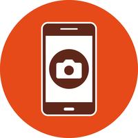 Icona di vettore di applicazione mobile della fotocamera