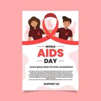 campagna di manifesti per la giornata mondiale dell'aids vettore
