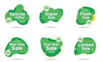 set di badge design banner promozione vendite vettore