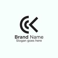 logo il branding per azienda sito web o creativo minimo lettera ck logo design vettore