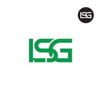 lettera lsg monogramma logo design vettore