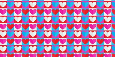 carta tagliare cuore forma senza soluzione di continuità modello su bianca sfondo vettore illustrazione per San Valentino giorno design