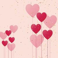 san valentino giorno bandiera con romantico iscrizione contento San Valentino giorno e 3d linea cuore forma. 14 febbraio vacanza saluti. vettore illustrazione.