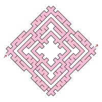 labirinto poligonale astratto di forma fantastica. illustrazione vettoriale isolato su sfondo bianco.
