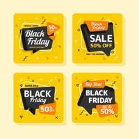 divertente collezione di carte del black friday vettore