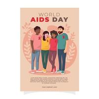 poster della giornata mondiale dell'aids vettore