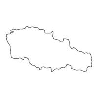 guria regione carta geografica, amministrativo divisione di Georgia. vettore illustrazione.
