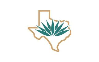 Texas loto logo design. vettore illustrazione di astratto Agave e Texas. moderno logo design icona modello