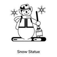 di moda neve statua vettore