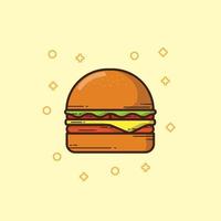 icona sfondo hamburger design piatto vector