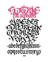 alfabeto gotico. vettore. gotico contemporaneo vettore