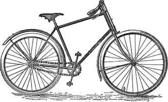 velocipede bicicletta, Vintage ▾ incisione. vettore